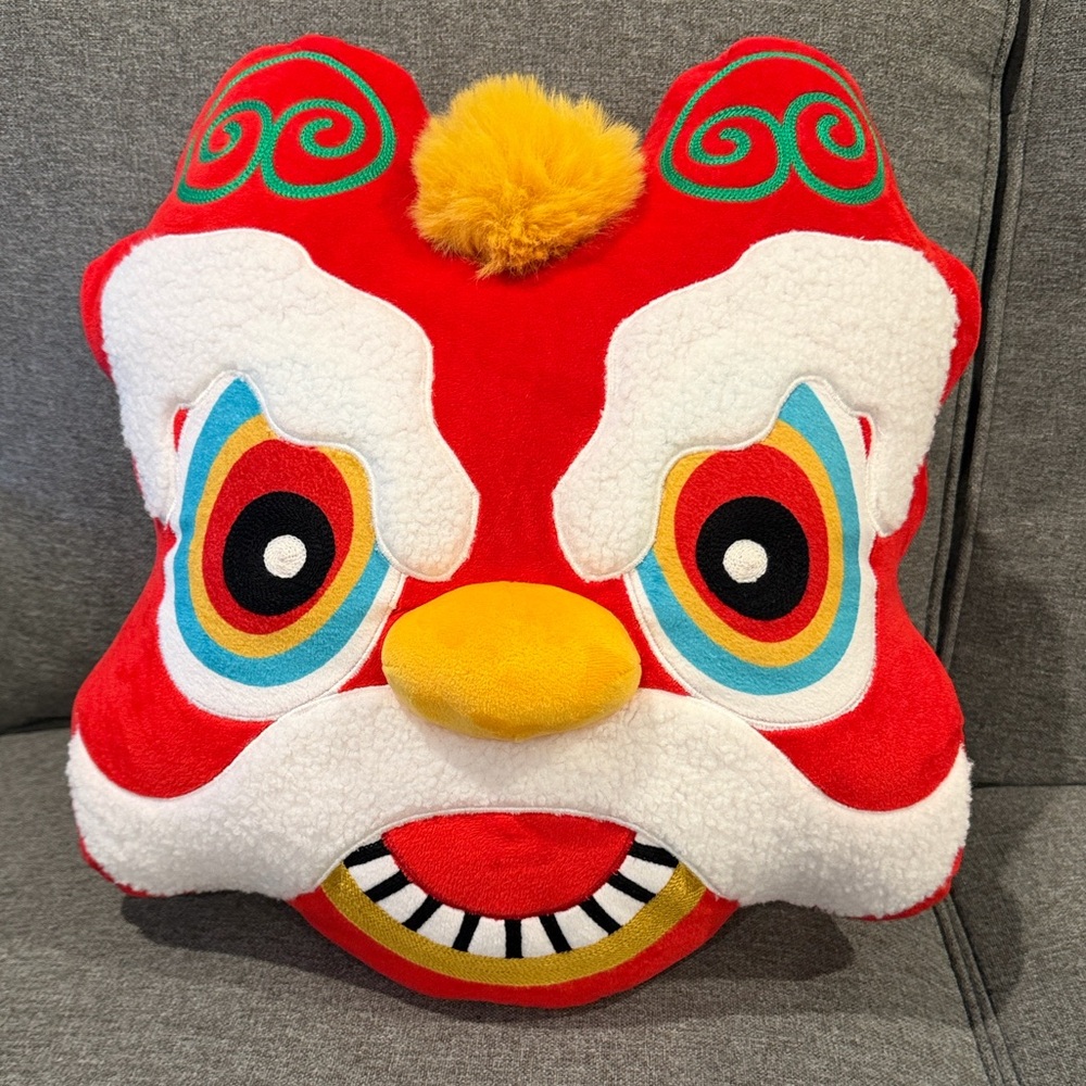 Lunar new year Colorful Lion Dance Pillow: brand new